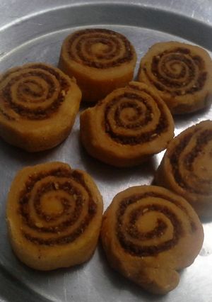 A picture of Bakarwadi- Rajasthan special snacks.
