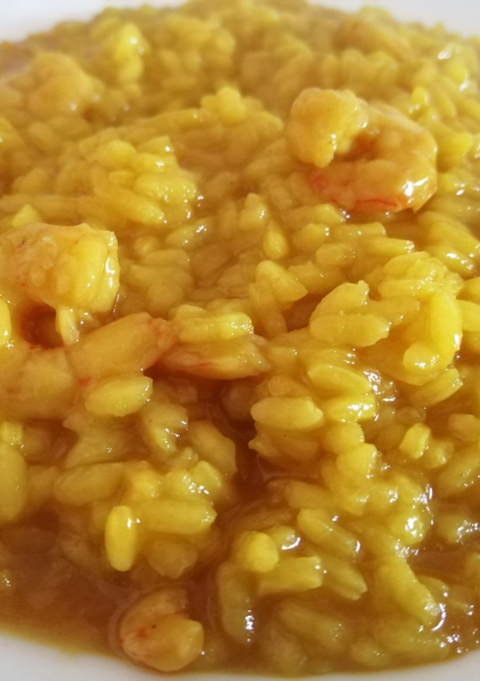 Una foto de Arroz con gambas en mambo