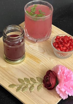 A picture of Homemade Pomegranate Concentrate & Sharbat.