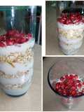 Vaso con yogurt