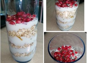 Una foto de Vaso con yogurt
