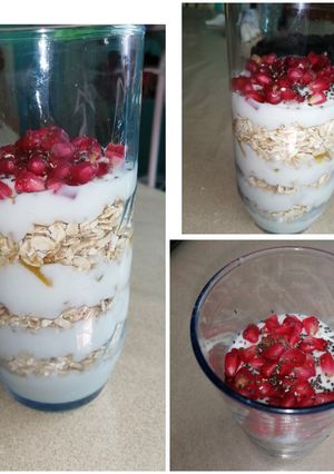 Una foto de Vaso con yogurt