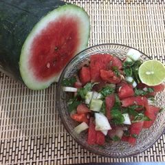A picture of Fruit and raw veggie salad for (weightloss).