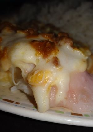 Una foto de Pastel de papa relleno 🥔🧀