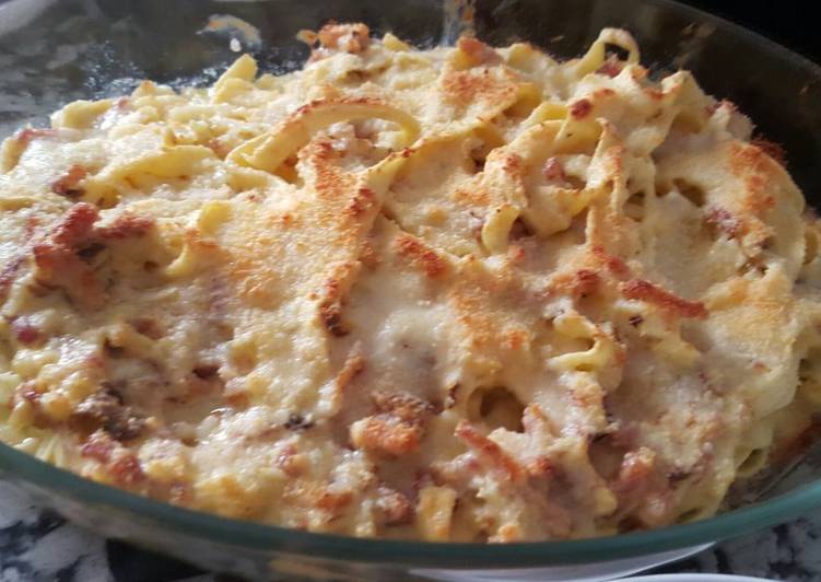 Auténticos tallarines italianos a la carbonara