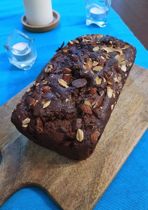 Foto de Bolo de banana, amêndoa e chocolate