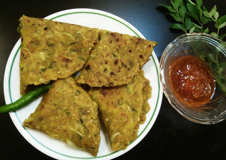 Simple Way to Prepare Super Quick Homemade Bajra-Dhudhi (bottle gourd) Thepla