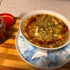 A picture of Chicken vegetable soup.