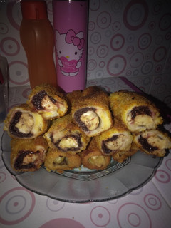 Foto resep Roti tawar pisang cokelat