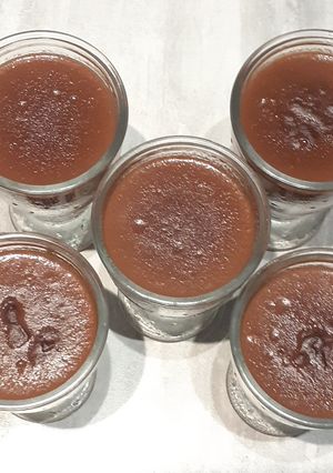 Une photo de Crèmes au chocolat à la boisson végétale sans gluten
