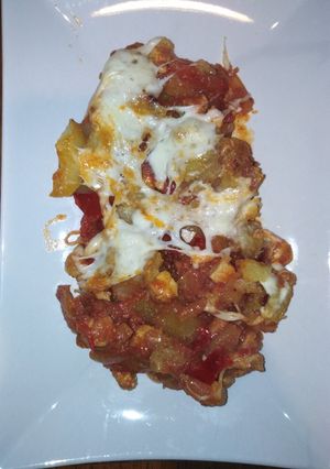 Rakott lecsós karaj kockák recept fotója