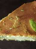 Torta brisé integrale con curcuma, zucchine, patate e scamorza