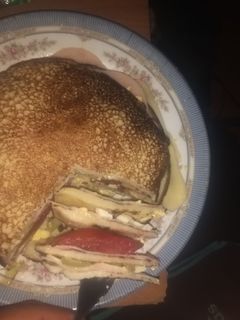 Una foto de Torre de panqueques salados súper fácil