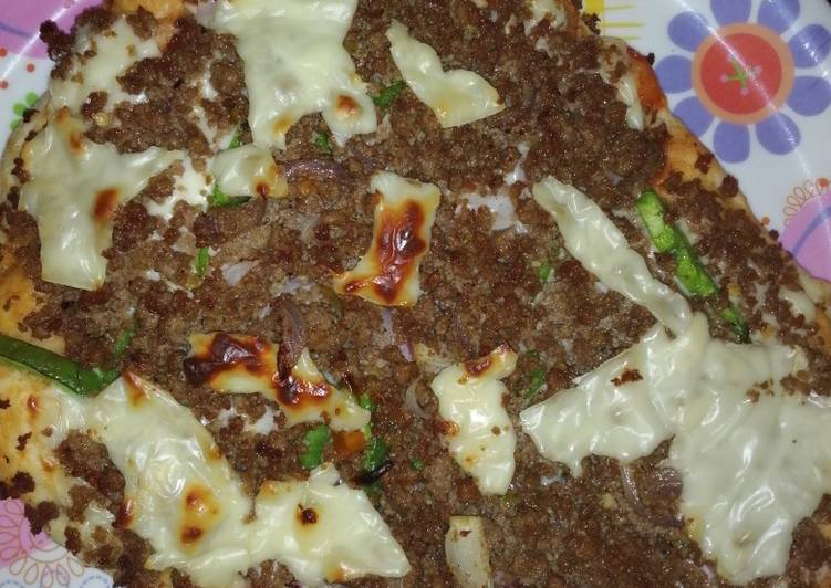 Recipe: Appetizing Minced meat pizza This is Secret Recipe  From Homemade !!