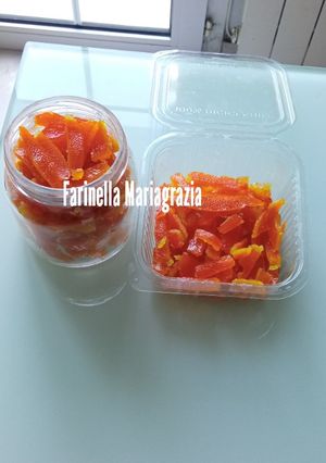 Foto di Scorzette di arance 🍊 km zero candite ricetta siciliana 👩🍳❤️🍊