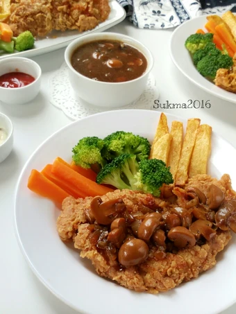 Langkah Gampang Membikin Resep Steak Ayam Crispy Saus Jamur yang Menggugah Selera Anti Ribet, Lezat Sekali