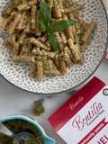 Pasta de lentejas con pesto vegano (sin gluten)