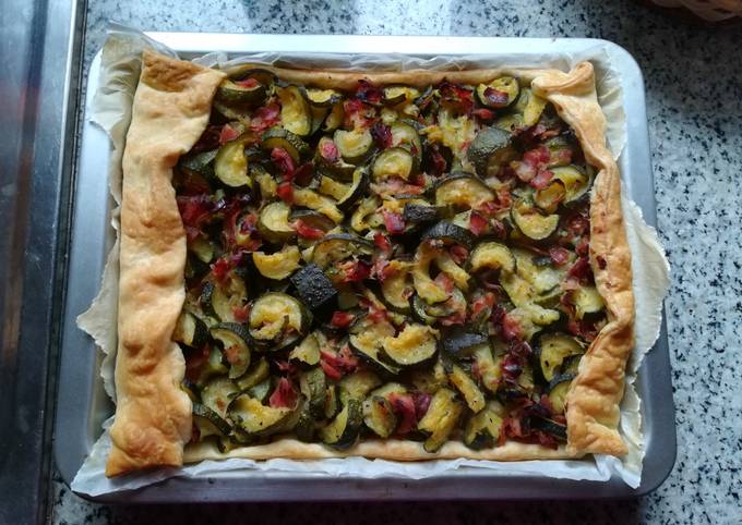 Ricetta Torta salata zucchine e prosciutto crudo di Le Ricette Di Naty ...