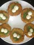 Chicken bird nest cutlet