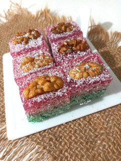 عکسی از دستور باسلوق ژله ای دو رنگ یلدایی
