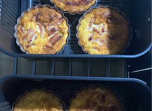 Une photo de Mini quiche lorraine ninja Air Fryer