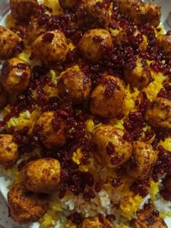 عکسی از دستور زرشک پلو با کوفته قلقلی مرغ