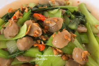 Cara Buat Pokcoy bakso tumis bawang putih Irit Untuk Jualan