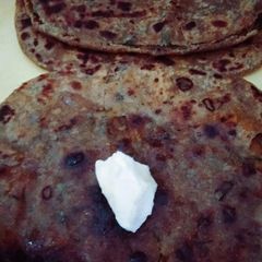 A picture of Leftover black chana Parantha.