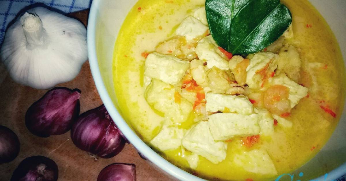 Resep Udang Tahu Kuah Santan Pedas Oleh Cias Kitchen 🍳🔪🍴 Cookpad