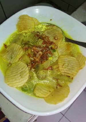 Foto resep Soto cekil tabur kripik kentang