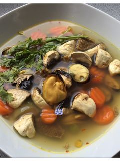 Foto resep Sup daging-kerang asam pedas