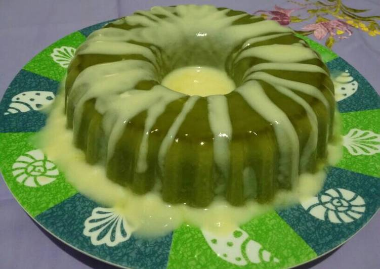 Puding Matcha dgn vla Vanila