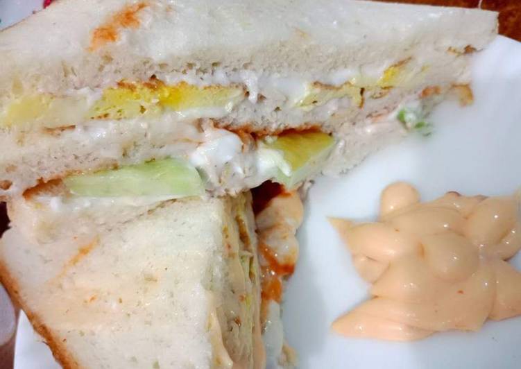 Chicken With Egg Mayo Sandwich