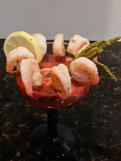A picture of Brad's crab and shrimp cocktail.