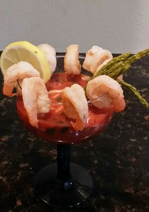A picture of Brad's crab and shrimp cocktail.