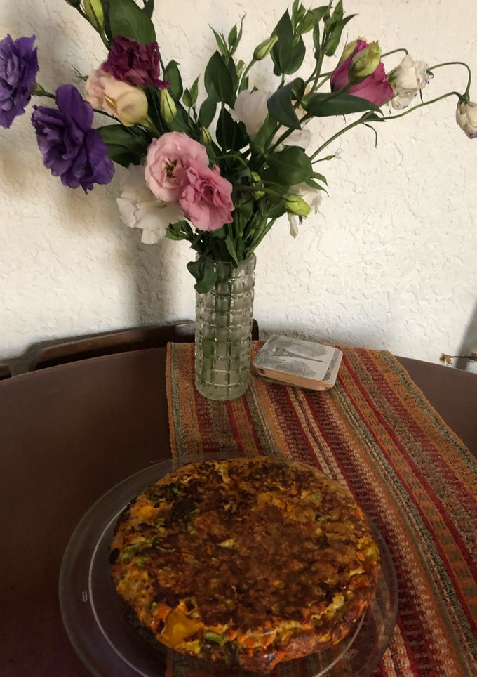 Una foto de TORTILLA DE ARROZ, CALABAZA y ZANAHORIAS