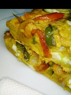 A picture of Mashed potato omelet.