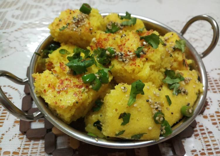Recipe of Homemade Instant Dhokla