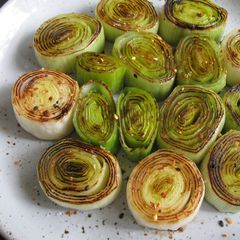 Pan-fried Leek with Sesame Oil A picture of Pan-fried Leek with Sesame Oil.