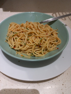 A picture of Homemade spaghetti.