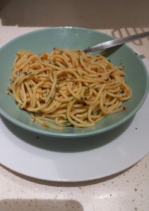 A picture of Homemade spaghetti.