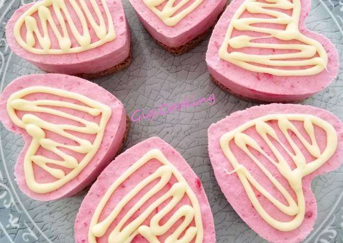 Bavarois individuels framboise - pistache