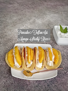 Foto resep Pancake teflon isi mango sticky rice