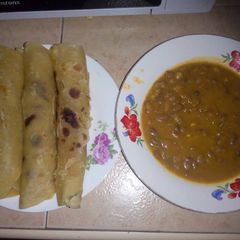 Chapati and Beans A picture of Chapati and Beans.