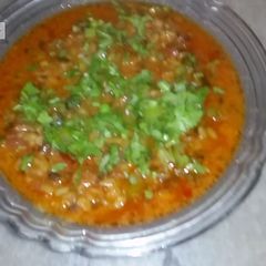 A picture of Daal mash dhaba style.