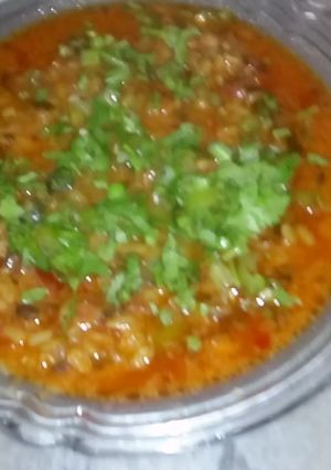 A picture of Daal mash dhaba style.