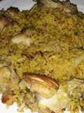 Arroz con alitas de pollo