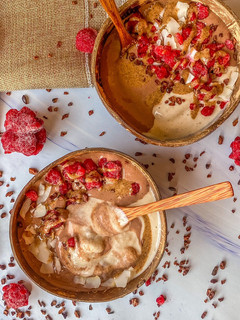 Una foto de Smoothie bowl bicolor