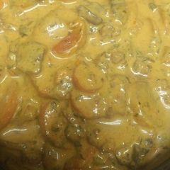 A picture of Cream Cheese and Carrot Soup.