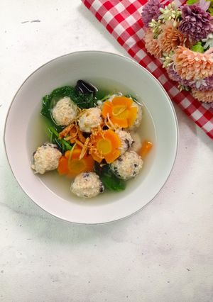 Foto resep Sop Bakso Lohoa Bayam